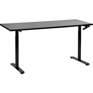 BELIANI Destinas Adjustable Height Modern Desk - Black Steel BELIANI Destinas Adjustable Height Modern Desk - Black Steel