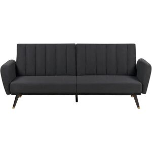 Beliani Eucalyptus Sofa Bed Black - Convertible Modern Living Room Bedroom Beliani Eucalyptus Sofa Bed Black - Convertible Modern Living Room Bedroom