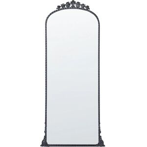 Beliani Wall Mirror Black Metal 51 x 114 cm - Wall Mounted Decor Beliani Wall Mirror Black Metal 51 x 114 cm - Wall Mounted Decor