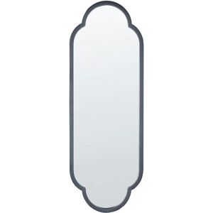Beliani Black Metal Wall Mirror - 36 x 102 cm - Modern Geometric Design Beliani Black Metal Wall Mirror - 36 x 102 cm - Modern Geometric Design