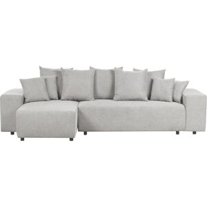 Beliani Light Grey Corner Sofa Bed - Modern Living Room Furniture Beliani Light Grey Corner Sofa Bed - Modern Living Room Furniture