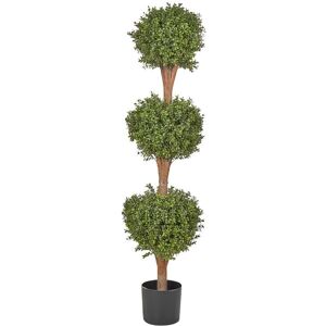 Beliani Artificial Potted Buxus Ball Tree Green Plastic Leaves - Artificial Plant Beliani Artificial Potted Buxus Ball Tree Green Plastic Leaves - Artificial Plant