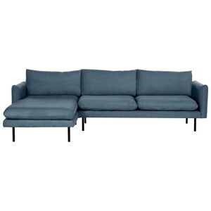 Beliani Blue Corner Sofa - Modern Retro Style for 4-6 Persons Beliani Blue Corner Sofa - Modern Retro Style for 4-6 Persons