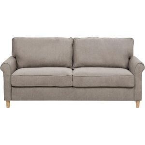 Beliani Ronneby Light Brown 3-Seater Sofa - Living Room Furniture Beliani Ronneby Light Brown 3-Seater Sofa - Living Room Furniture