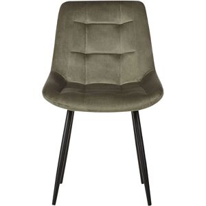 Beliani Olive Green Velvet Dining Chairs Set of 2 Beliani Olive Green Velvet Dining Chairs Set of 2