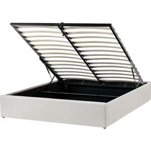 Beliani Light Beige Double Storage Bed - Modern Design Beliani Light Beige Double Storage Bed - Modern Design