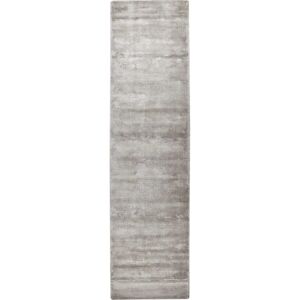 Beliani Light Grey Viscose Rug 80x300cm - Rug Beliani Light Grey Viscose Rug 80x300cm - Rug