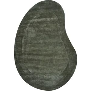 Beliani Dark Green Viscose Organic Shape Area Rug - Area Rug Beliani Dark Green Viscose Organic Shape Area Rug - Area Rug