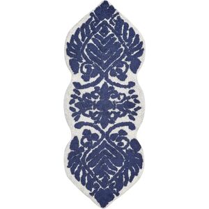 Beliani Bath Mat Blue Cotton 150 x 60 cm Irregular Shape Bath Rug Bathroom Accessories Modern Design Material:Cotton Size:xx150 - Bath Mat Beliani Bath Mat Blue Cotton 150 x 60 cm Irregular Shape Bath Rug Bathroom Accessories Modern Design Material:Cotton Size:xx150 - Bath Mat
