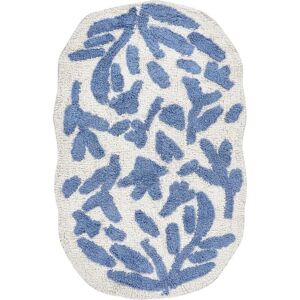 Beliani Derik Cotton Bathroom Rug - Irregular Shape, Blue, 60x90cm - Bathroom Rug Beliani Derik Cotton Bathroom Rug - Irregular Shape, Blue, 60x90cm - Bathroom Rug