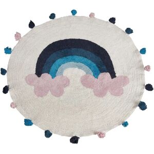Beliani Kids Multicolour Cotton Round Rug - Kids Room Rug Beliani Kids Multicolour Cotton Round Rug - Kids Room Rug