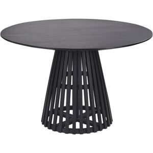 Beliani Black Acacia Round Dining Table - 120cm for 4 People Beliani Black Acacia Round Dining Table - 120cm for 4 People