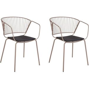 Beliani Set of 2 Dining Chairs - Industrial Style Beliani Set of 2 Dining Chairs - Industrial Style