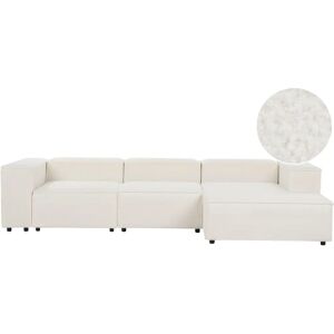 Beliani White Bouclé Modular Corner Sofa - Sectional for Living Room Beliani White Bouclé Modular Corner Sofa - Sectional for Living Room