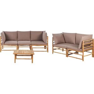 Beliani Modular Garden Sofa Taupe - Outdoor Conversation Set Beliani Modular Garden Sofa Taupe - Outdoor Conversation Set