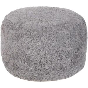 Beliani Pouf en Coton Gris 50x35 cm Rond Décoratif - Pouf - Publicité Beliani Pouf en Coton Gris 50x35 cm Rond Décoratif - Pouf - Publicité