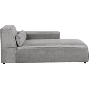 Beliani Left Chaise Lounge Grey Fabric Upholstery Synthetic Legs - Chaise Lounge Beliani Left Chaise Lounge Grey Fabric Upholstery Synthetic Legs - Chaise Lounge