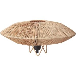 Beliani Black Straw Table Lamp - Boho Lighting Beliani Black Straw Table Lamp - Boho Lighting