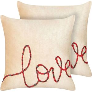 Beliani Velvet Cushions Set of 2 - Modern Decor Accessories Beliani Velvet Cushions Set of 2 - Modern Decor Accessories