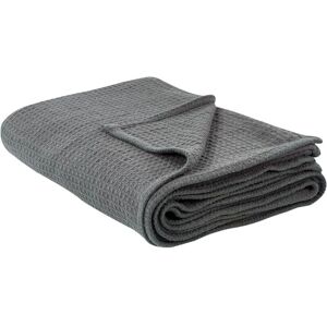 Beliani Bedspread Dark Grey Cotton - Bedspread Beliani Bedspread Dark Grey Cotton - Bedspread