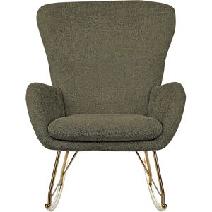 Chaise à bascule en bouclé vert foncé Beliani - Mobilier - Publicité Chaise à bascule en bouclé vert foncé Beliani - Mobilier - Publicité