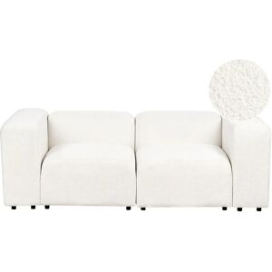 Beliani White Boucle Modular Sofa - Modern 2-Seater Beliani White Boucle Modular Sofa - Modern 2-Seater