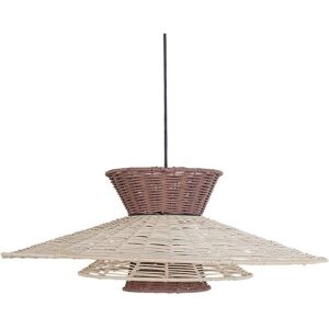 Beliani Brown Beige Rattan Pendant Lamp - Pendant Light in Boho Style Beliani Brown Beige Rattan Pendant Lamp - Pendant Light in Boho Style