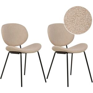 Beliani Set of 2 Dining Chairs - Retro Design Beliani Set of 2 Dining Chairs - Retro Design