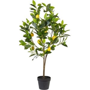 Beliani Artificial Potted Plant - Green & Black - Indoor Decor Beliani Artificial Potted Plant - Green & Black - Indoor Decor