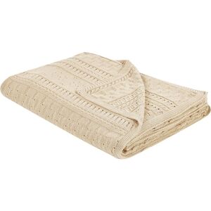 Beliani Bedspread Beige Cotton Fabric - Bedspread Beliani Bedspread Beige Cotton Fabric - Bedspread