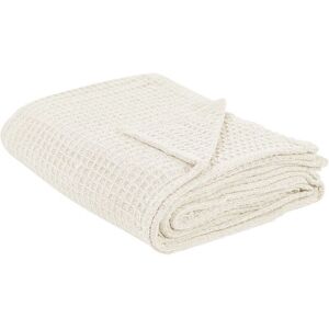 Beliani Cotton Bedspread - Beige - 150x200 cm Beliani Cotton Bedspread - Beige - 150x200 cm