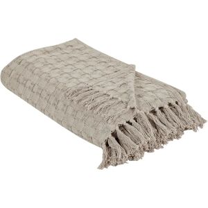 Beliani Taupe Cotton Bedspread - Bed Type Beliani Taupe Cotton Bedspread - Bed Type