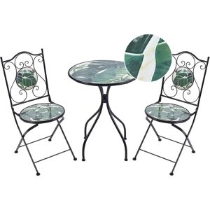 Beliani Garden Set - Vintage Metal Mosaic Patio Furniture Beliani Garden Set - Vintage Metal Mosaic Patio Furniture