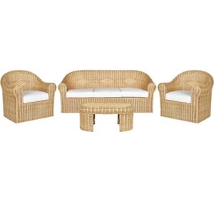 Beliani Garden Set - Boho Style Durable Rattan Outdoor Furniture Beliani Garden Set - Boho Style Durable Rattan Outdoor Furniture