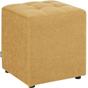 Beliani Kansas Yellow Modern Square Pouffe Beliani Kansas Yellow Modern Square Pouffe