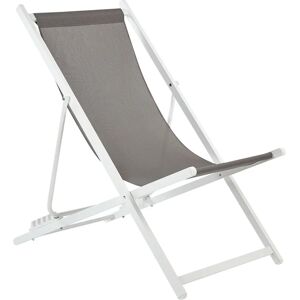 Beliani Locri II Garden Lounge Chair - Reclining, Foldable, Aluminum Beliani Locri II Garden Lounge Chair - Reclining, Foldable, Aluminum