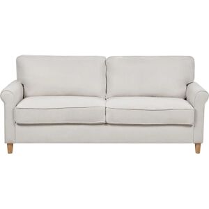 Beliani Model Ronneby Beige 3-Seater Sofa Retro Nordic Style Beliani Model Ronneby Beige 3-Seater Sofa Retro Nordic Style