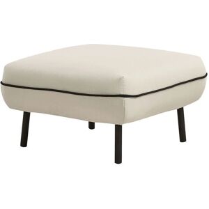 Beliani - Retro Fabric Ottoman - Beige - Square - 68x68x42 Beliani - Retro Fabric Ottoman - Beige - Square - 68x68x42