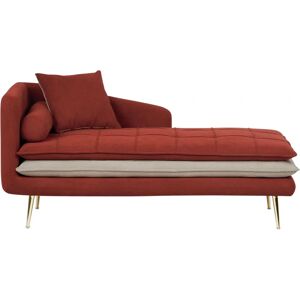 Beliani Gonesse Red Left Arm Chaise Longue - Chaise Longue Beliani Gonesse Red Left Arm Chaise Longue - Chaise Longue