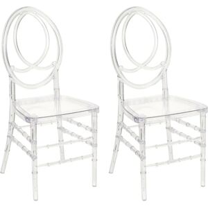 Beliani - Modern Transparent Plastic Dining Chairs - Dining Chairs Beliani - Modern Transparent Plastic Dining Chairs - Dining Chairs