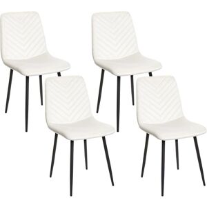 Beliani Modern Velvet Dining Chairs Set - Scandinavian Style Beliani Modern Velvet Dining Chairs Set - Scandinavian Style
