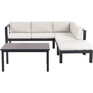 Beliani Modular Garden Set - Modern Aluminum 5-Piece Outdoor Lounge Beliani Modular Garden Set - Modern Aluminum 5-Piece Outdoor Lounge