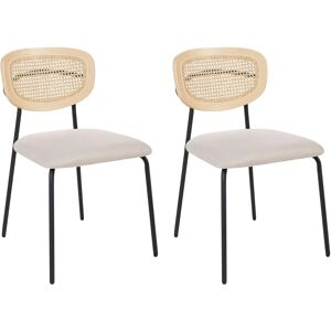 Beliani Beige Mayetta Dining Chairs - Dining Chairs Beliani Beige Mayetta Dining Chairs - Dining Chairs