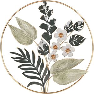 Beliani Modern Metal Wall Decor - Green & Gold - Handmade Beliani Modern Metal Wall Decor - Green & Gold - Handmade