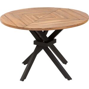 Beliani Lissone Garden Table - Acacia Wood, 110cm Round Modern Beliani Lissone Garden Table - Acacia Wood, 110cm Round Modern