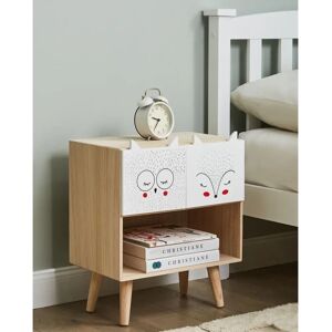 Beliani Rupert Light Wood Modern Nightstand - Nightstand Beliani Rupert Light Wood Modern Nightstand - Nightstand