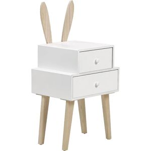 Beliani Modern Nightstand with 2 Drawers - Nightstand Beliani Modern Nightstand with 2 Drawers - Nightstand