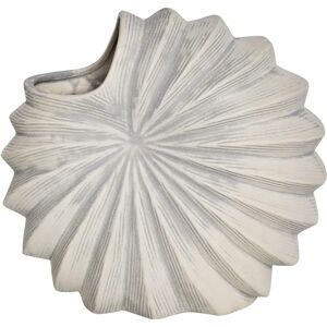 Beliani - Shell Vase - Modern Ceramic Decor - White - Vase Beliani - Shell Vase - Modern Ceramic Decor - White - Vase