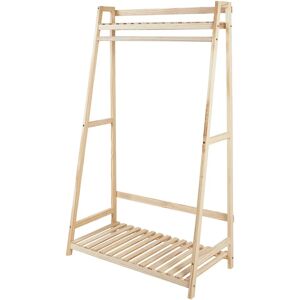 Beliani Bamboo Clothes Rack - Rustic Style - 80x39x135cm Beliani Bamboo Clothes Rack - Rustic Style - 80x39x135cm