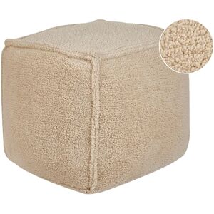 Beliani Alipur Pouf Carré en Polyester Marron Clair - Publicité Beliani Alipur Pouf Carré en Polyester Marron Clair - Publicité